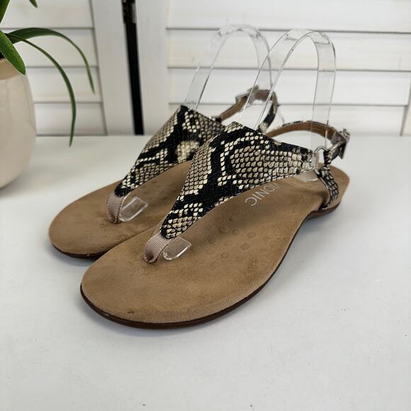 Vionic Kirra‎ Sandal Thong Snake Ankle Strap Arch Support Comfort Shoe Size 7 - Picture 1 of 9